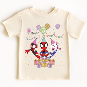 Spidey Birthday Tee, Disney Spiderman Kids T-shirt, Ghost Spider Party Sweatshirt, Custom Disneyworld Hero Kids Birthday Gift
