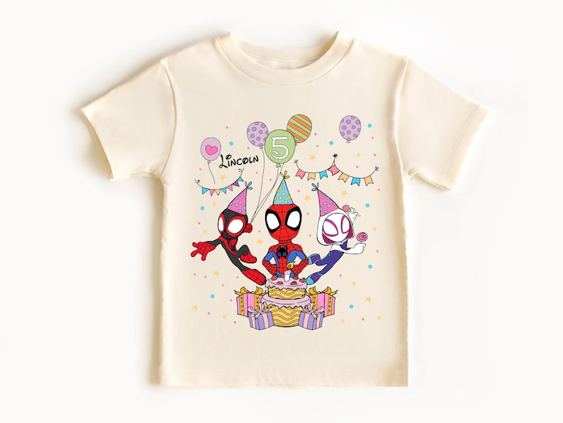 Spidey Birthday Tee, Disney Spiderman Kids T-shirt, Ghost Spider Party Sweatshirt, Custom Disneyworld Hero Kids Birthday Gift