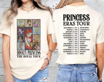 Princess Eras Tour Shirt, Disney Royal Tour Sweatshirt, Cinderella T-Shirt, Little Mermaid Ariel Shirt, Snow White Trip Tee