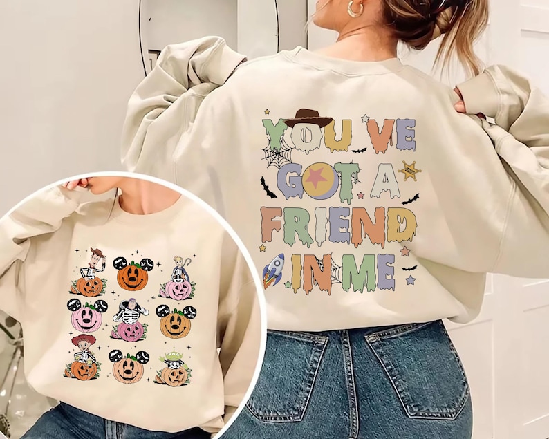 Toy Story Halloween Shirt, Disney Friends Spooky Tee, Woody and Buzz Lightyear Pumpkin Sweatshirt, Disneyland Fall Trip Hoodie