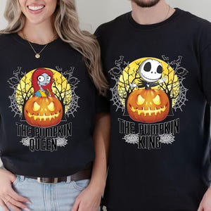 Jack and Sally Halloween Couple Shirt, Disney Pumpkin Season Matching Tee, Disneyland Nightmare Holiday Sweatshirt