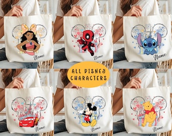 Gepersonaliseerde draagtas Disney 2026, draagtas Mickey en vrienden, draagtas Princess Castle Trip cadeau, draagtas Disneyland Spiderman, draagtas Cars Kids