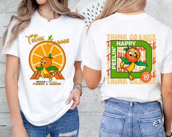 Disney orange fågeltröja, Epcot orange fågeltröja, Disneyland fågelsommartröja, orange fågelträdgårdsfestivaltröja