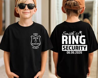 Benutzerdefinierte Ring Sicherheit Shirt, Kleinkind Hochzeitstag Shirt, JR Groomsmen Sweatshirt, Kinder Ring Träger Geschenk, Ehering Shirts