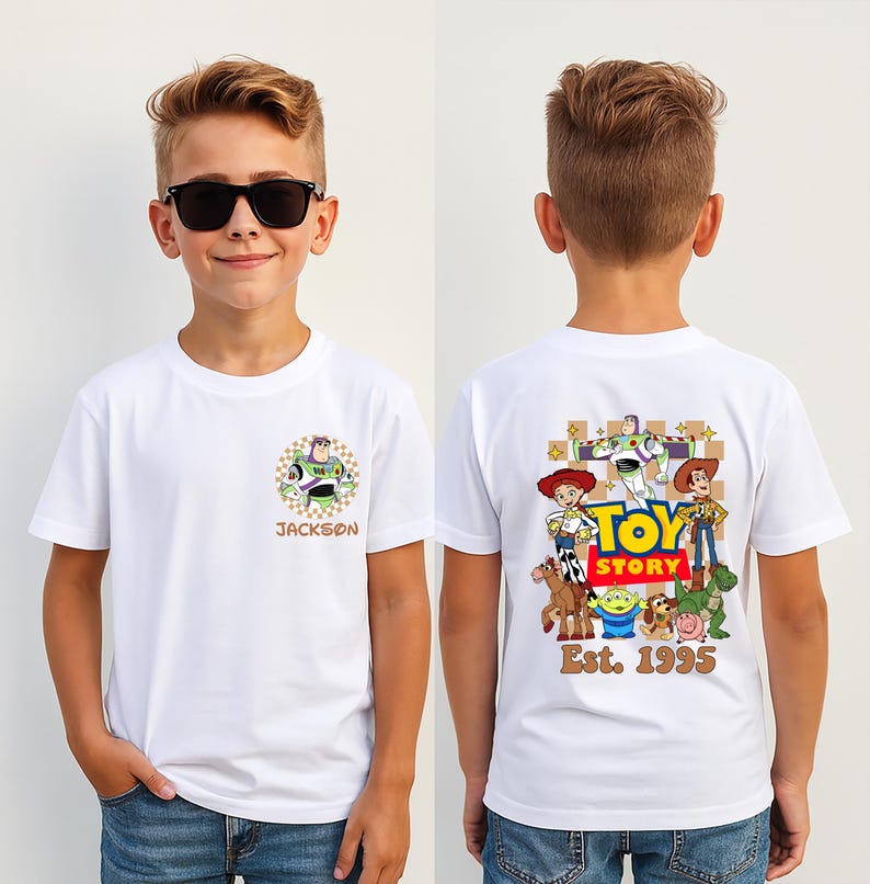 Custom Toy Story Shirt, Disney Woody and Buzz Lightyear Tee, Pixar Toddler Kids Sweatshirt, Toy Story Family Trip Crewneck