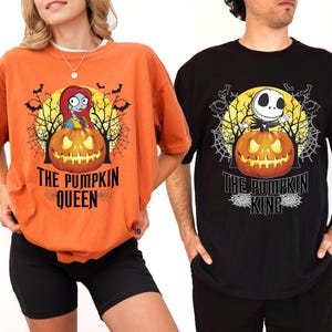 Jack and Sally Halloween Couple Shirt, Disney Pumpkin Season Matching Tee, Disneyland Nightmare Holiday Sweatshirt