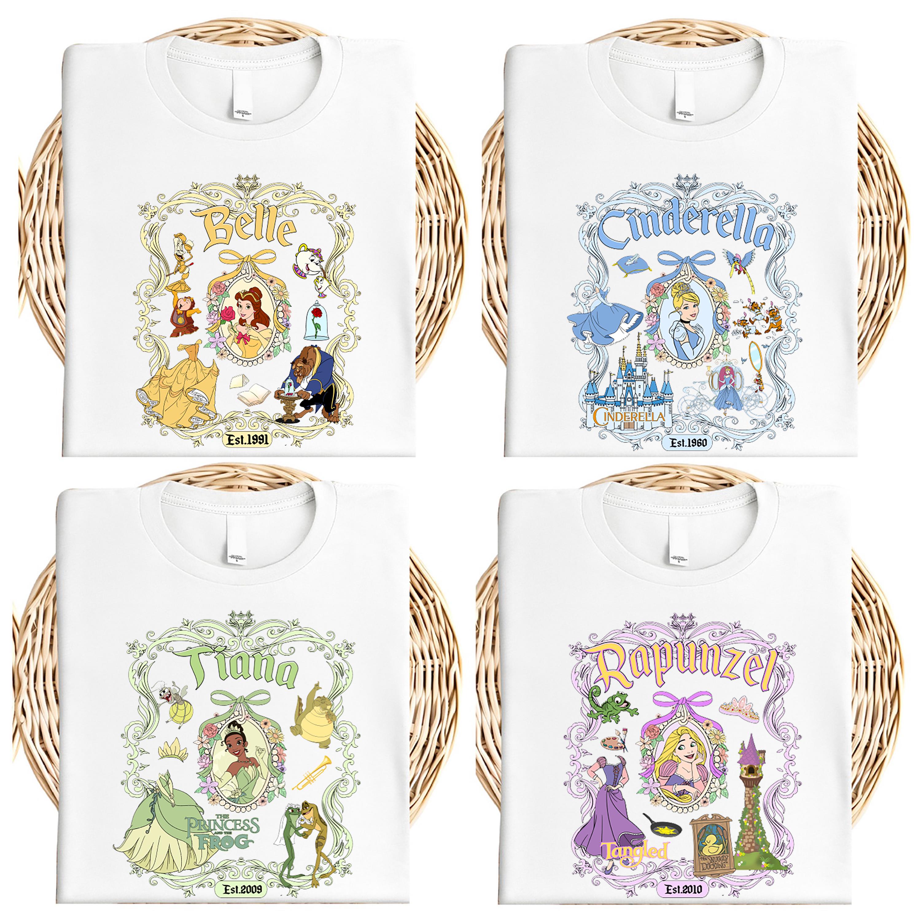 Coquette Bow Princess Shirt, Disney Castle T-shirt, Rapunzel Sweatshirt, Tiana Bow Tee, Coquette Belle Shirt, Cinderella Girls Trip Tee