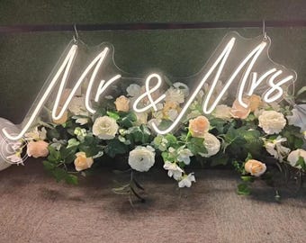 Letrero de neón para boda personalizado, luz LED personalizada