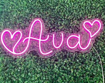 Letrero de neón con nombre personalizado / Decoración para habitación infantil, luz LED personalizada
