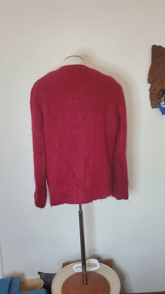 Vintage, Freedom Wear, red, maroon, wool, coat, b… - image 2