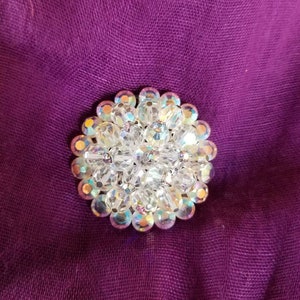 50&#39;s Aurora Borealis, crystal, brooch, pin, gift,