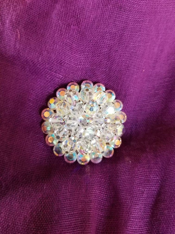 50's Aurora Borealis, crystal, brooch, pin, gift,