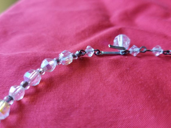 Clear bead, crystal necklace, ladies, gift, 70s - image 5