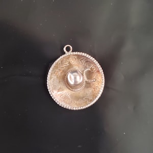 Sterling silver, Sombrero, hat, charm, gift, necklace, 925, size