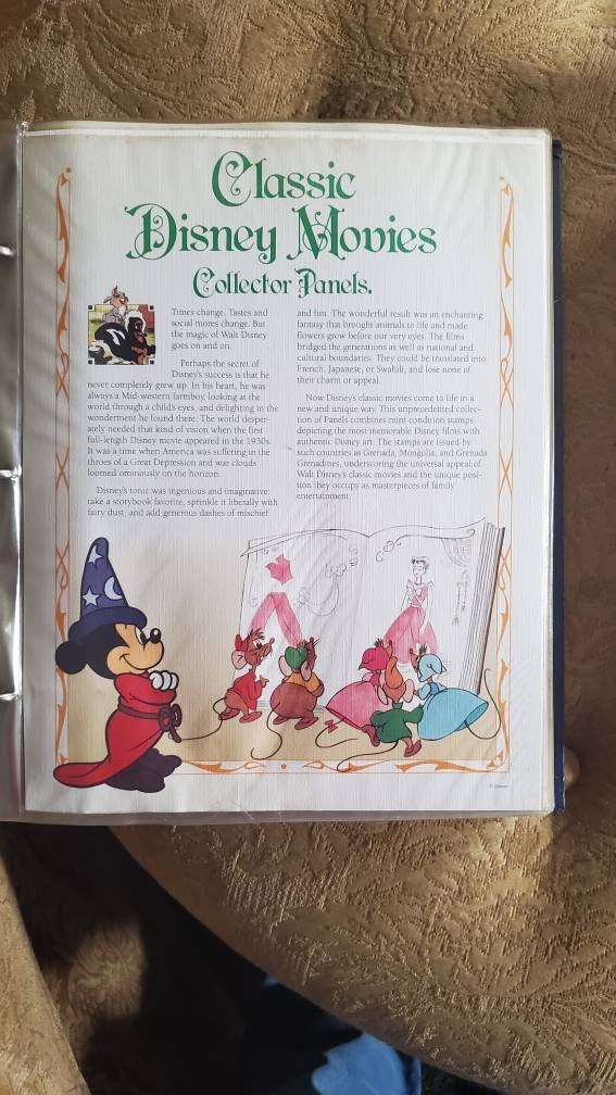 15 Classic Disney Movies Collector Panels Postal