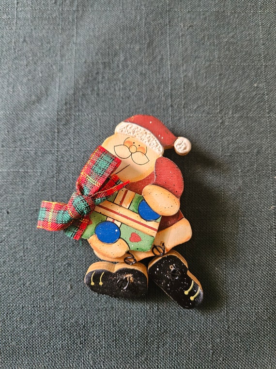 Wooden Santa pin - image 5
