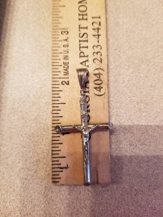 Vintage, cross, crucifix, charm, silver, 925, gif… - image 5