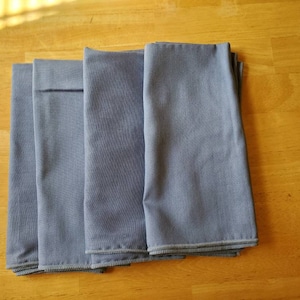 Set of 4, country blue , cloth, linen, napkins, lightweight,  environmentally friendly,  washable,  housewarming,  gift