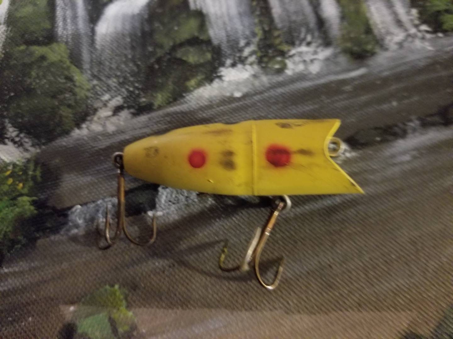 Yellow Darter Fishing Lure With Black and Red Dots -  New Zealand