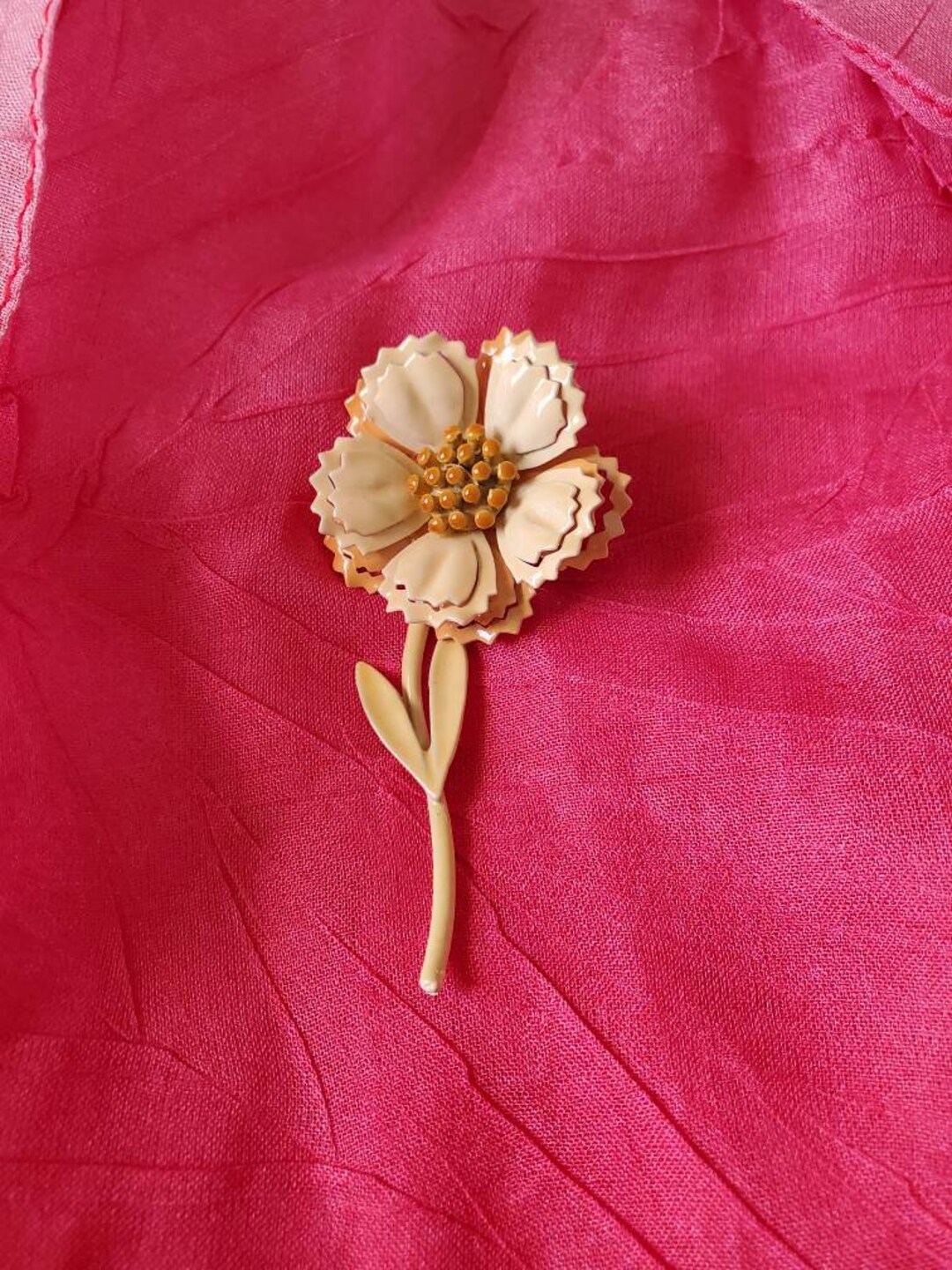 Yellow Flower Brooch, Vintage, Retro, Pin, Gift, Daisy, Ladies, Gift Etsy
