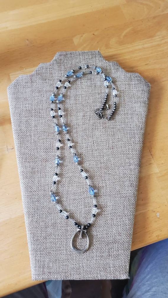 Beaded, cross, glasses, necklace, holder, sunglas… - image 2