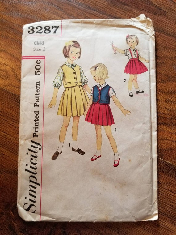 Simplicity printed pattern  #3287, size 2 - image 1