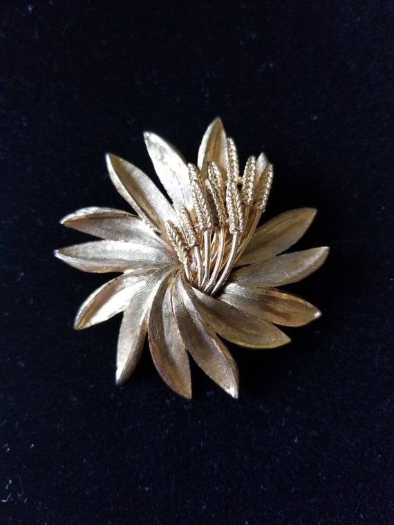 Coro, signed, goldtone, wheat, brooch/pin, ladies,