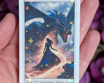 Fourth Wing Lightning Wielder Tarot Sticker| bookish gifts | book lover gift | Kindle Sticker |Smut Reader, reading lover gift
