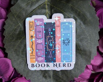 Book Nerd Sticker | Book Lover Sticker | Bookish Sticker | Witchy Sticker | Vinyl Sticker | Kindle Sticker | Waterproof Sticker
