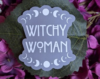 Halloween Sticker | Witchy Woman Sticker | Spooky Decal | Witch Sticker | Laptop Sticker, Water Bottle Sticker, Vinyl Sticker