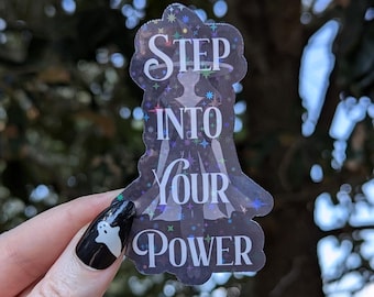 Step Into Your Power feminist sticker | Witch sticker | Witchy sticker | Witchcraft sticker | Feminist witch Magic sticker | Laptop sticker