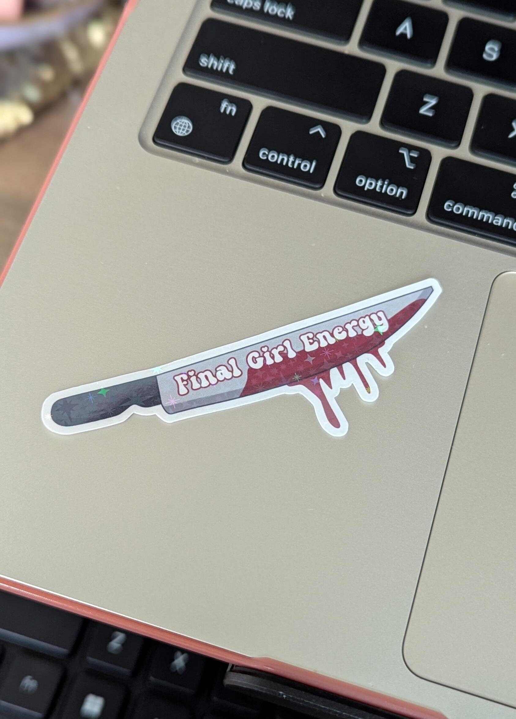 Final Girl Energy Sticker | Horror Holographic Sticker | Horror Knife ...