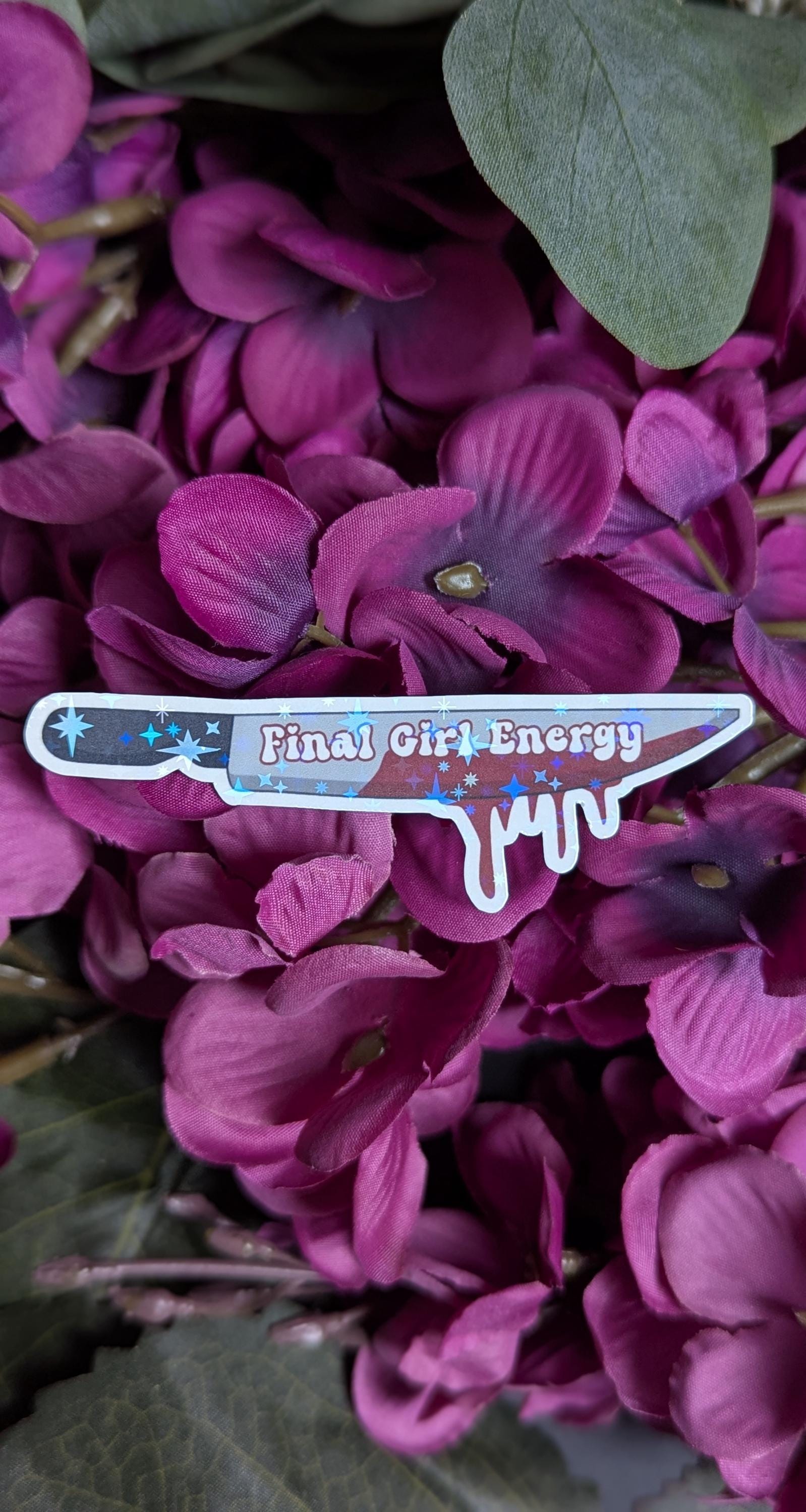 Final Girl Energy Sticker | Horror Holographic Sticker | Horror Knife ...
