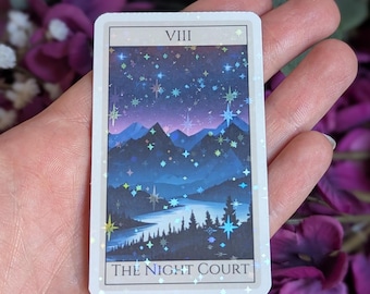 Night Court Tarot Card Sticker | ACOTAR Sticker | Velaris | Bookish Gifts | Kindle Sticker | High Lord Sticker | Rhysand Sticker