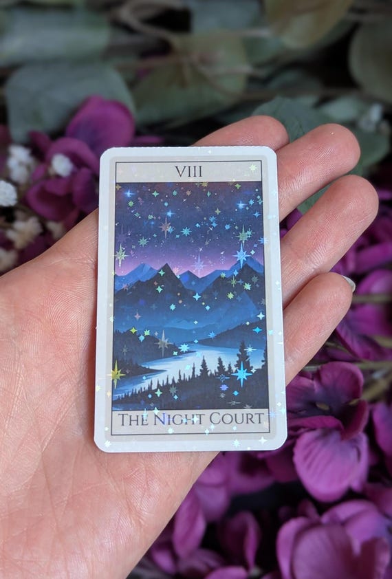 Night Court Tarot Card Sticker | ACOTAR Sticker | Velaris | Bookish Gifts | Kindle Sticker | High Lord Sticker | Rhysand Sticker