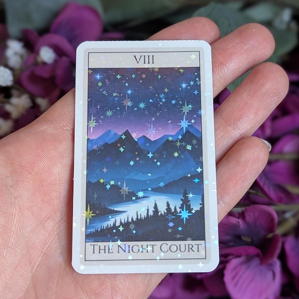 Night Court Tarot Card Sticker | ACOTAR Sticker | Velaris | Bookish Gifts | Kindle Sticker | High Lord Sticker | Rhysand Sticker