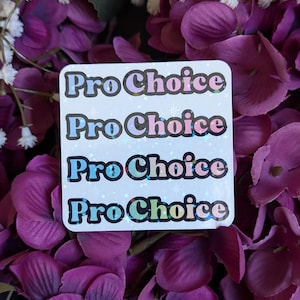 Pro Choice Waterproof Sticker | Rainbow Pro Choice Sticker | Women&#39;s Rights Decal | Protect Roe v Wade | Reproductive Rights Laptop Sticker
