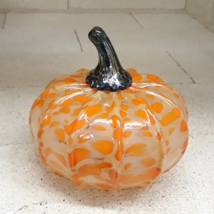 Handblown Glass Pumpkin by Tazza Glass