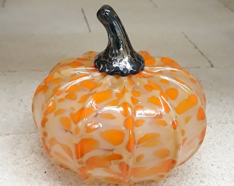 Handblown Glass Pumpkin by Tazza Glass