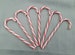 6 Art Glass Candy Canes 