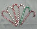 6 Art Glass Candy Canes 