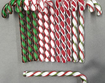 12 Kunst-Glas Mini-Zuckerstangen