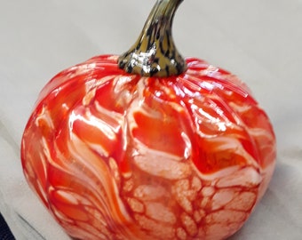 Handblown Glass, Fire Pumpkin by Tazza Glass