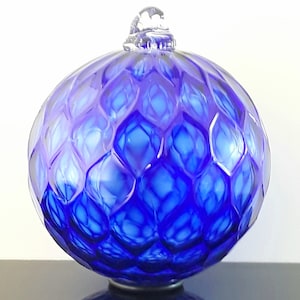Handblown Glass Ornament  COBALT by Tazza Glass