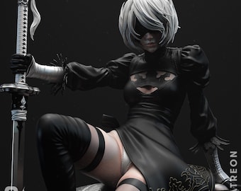2B | 12k high quality resin figure | CA3D | 3d print | NieR: Automata