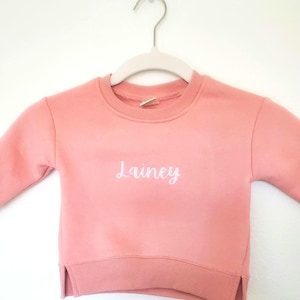 Custom Embroidered Baby Name Sweatshirt~ Baby/Toddler Crewneck Sweatshirt~ Personalized Name Sweater