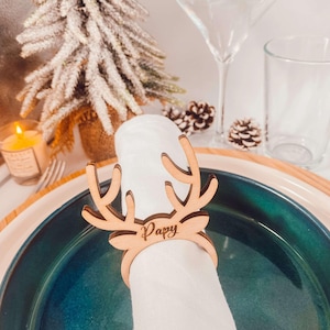 Personalized Wooden Christmas Napkin Ring