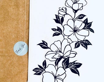Jasmine Flower Car Decal – Elegant Floral Vinyl Sticker