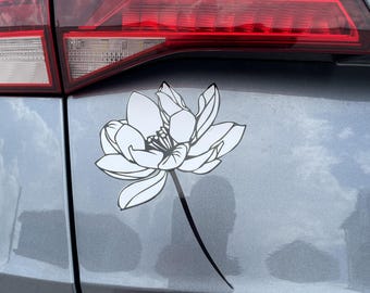 Floral Water Lily Decals – Elegant Vinyl Stickers for Cars & Windows
