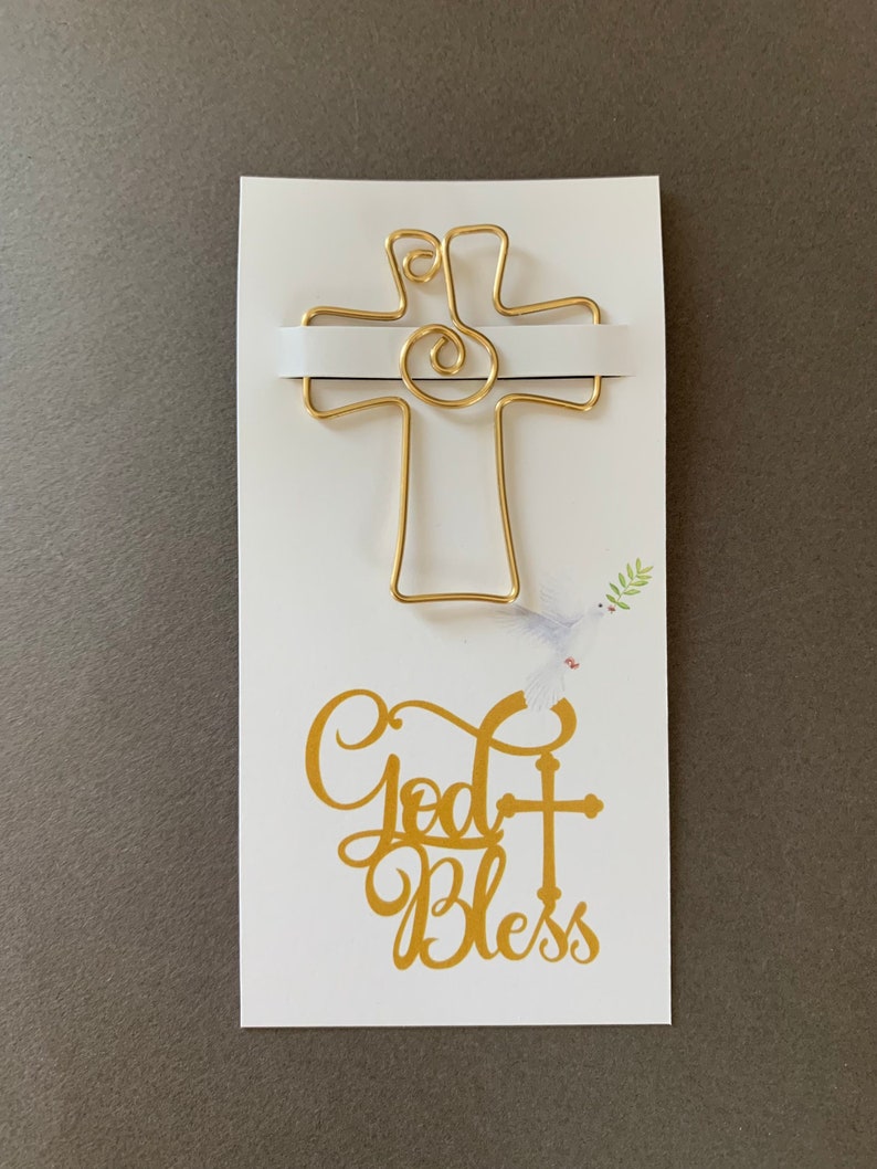 Personalized Confirmation Gifts, Favors for Communion and Confirmation, Religious Gifts, Cross Bookmarks image 4
